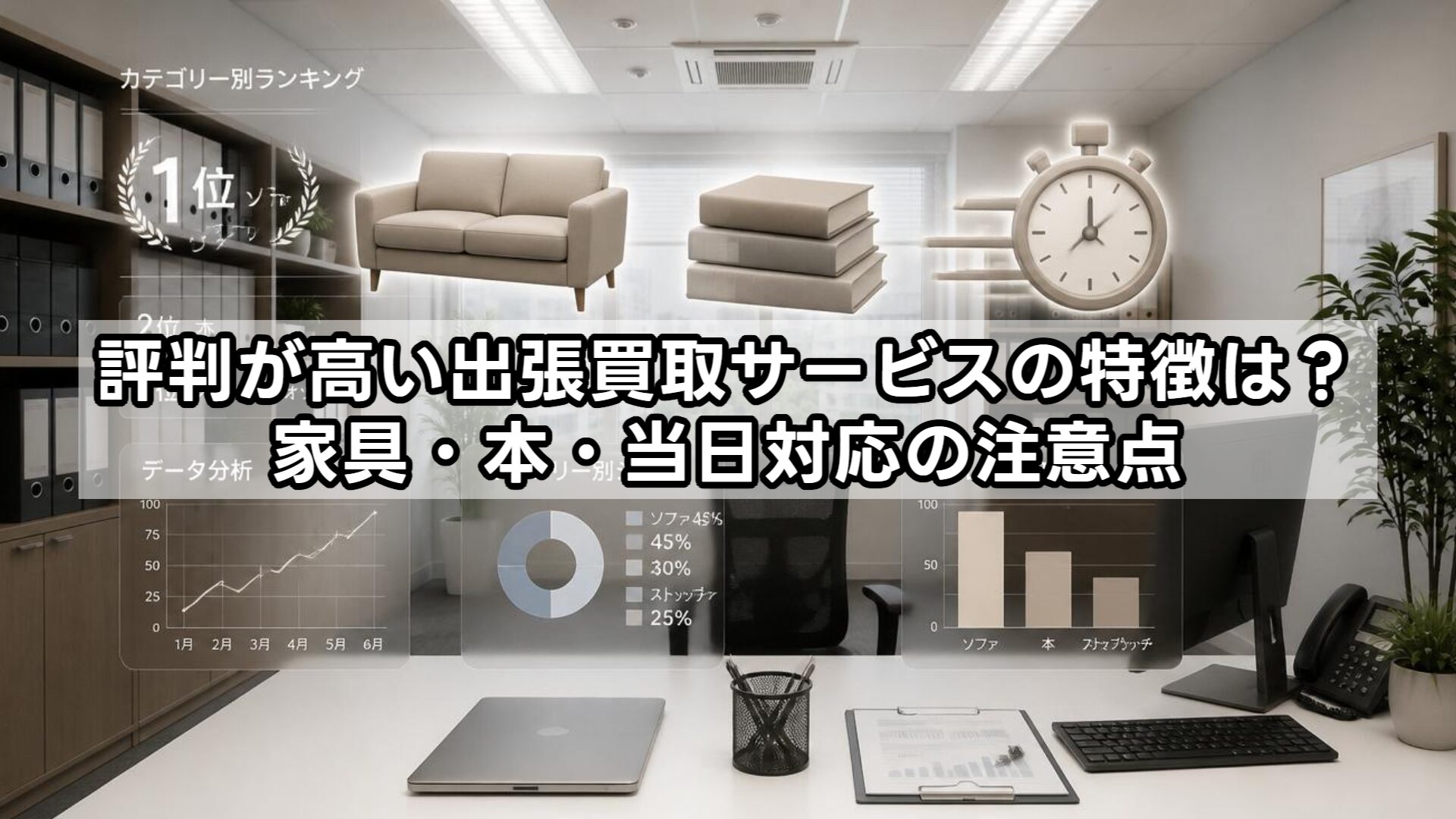 評判が高い出張買取サービスの特徴は？家具・本・当日対応の注意点