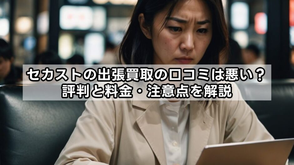 セカストの出張買取の口コミは悪い？評判と料金・注意点を解説