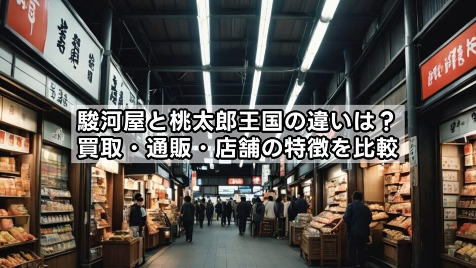 駿河屋と桃太郎王国の違いは？買取・通販・店舗の特徴を比較