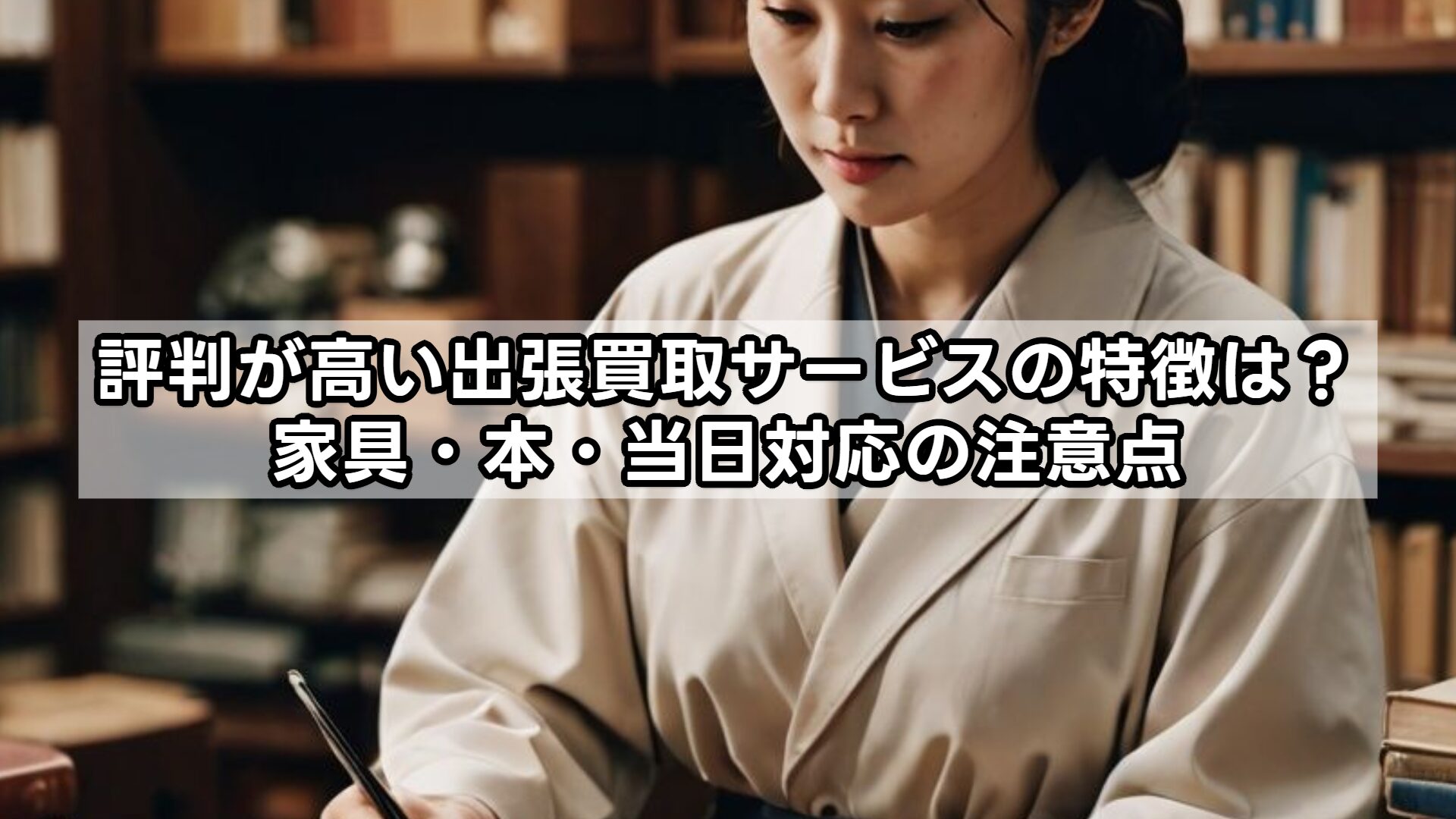 評判が高い出張買取サービスの特徴は？家具・本・当日対応の注意点