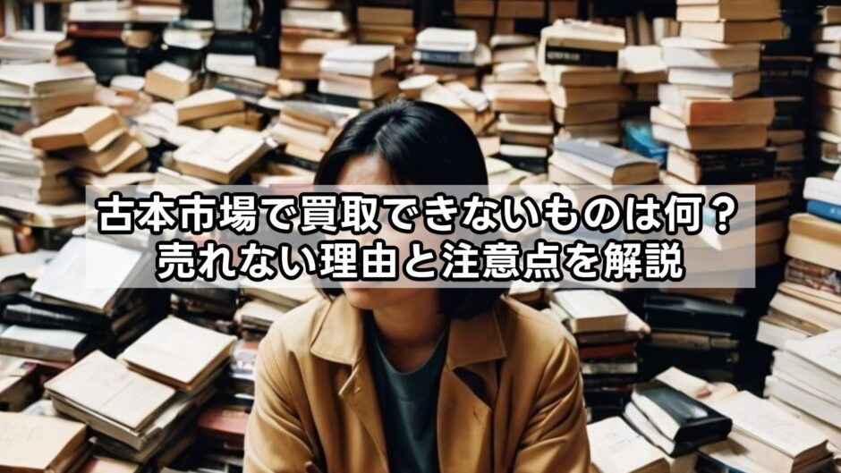 古本市場で買取できないものは何？売れない理由と注意点を解説