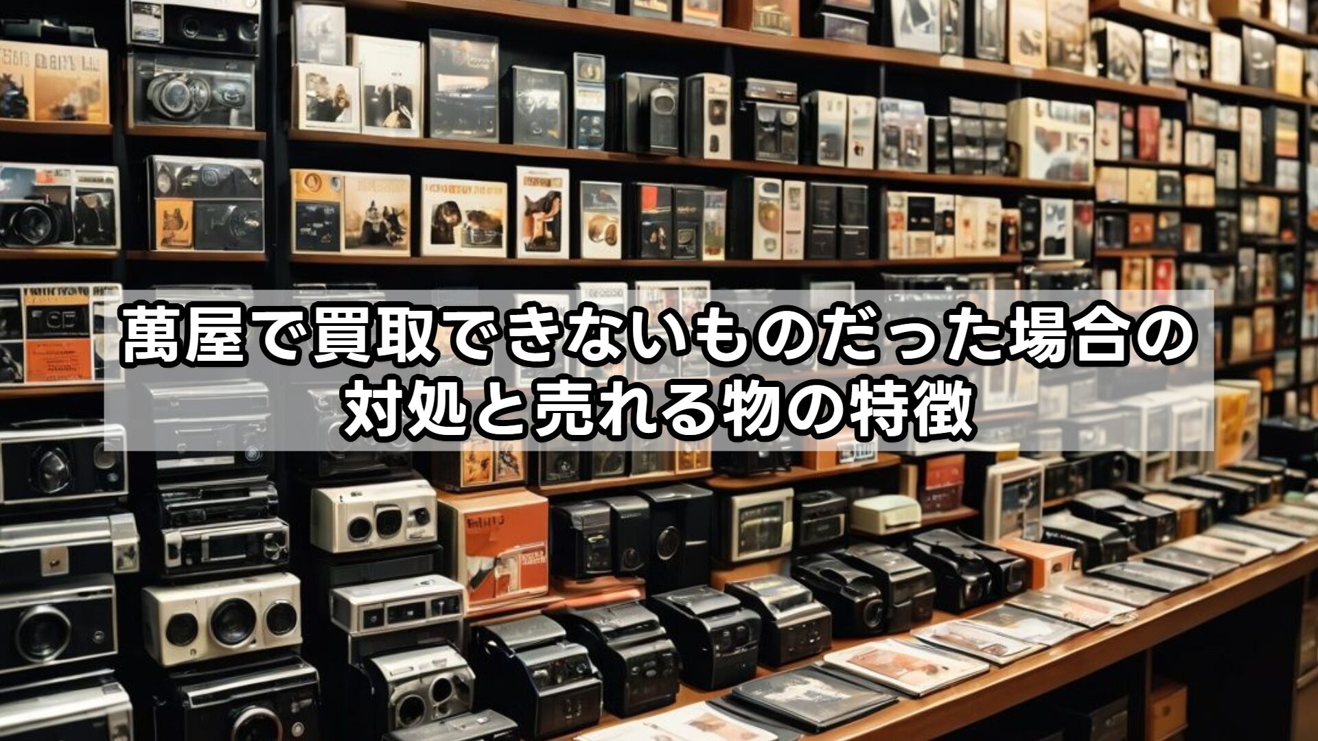 萬屋で買取できないものだった場合の対処と売れる物の特徴
