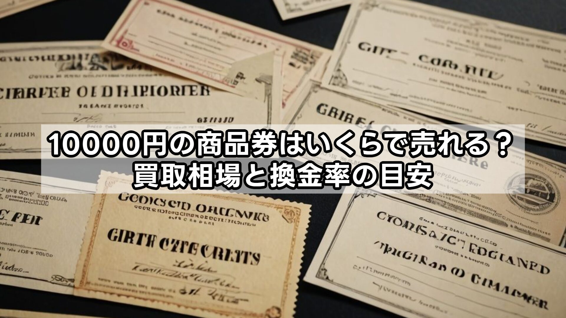 10000円の商品券はいくらで売れる？買取相場と換金率の目安
