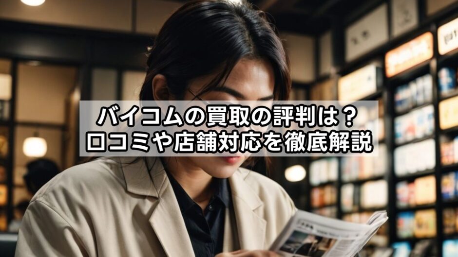 バイコムの買取の評判は？口コミや店舗対応を徹底解説