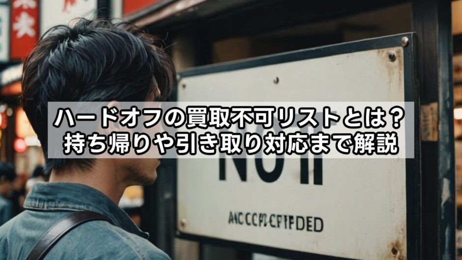 ハードオフの買取不可リストとは？持ち帰りや引き取り対応まで解説