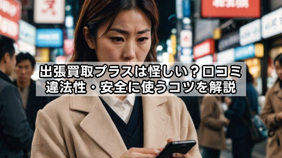 出張買取プラスは怪しい？口コミ・違法性・安全に使うコツを解説