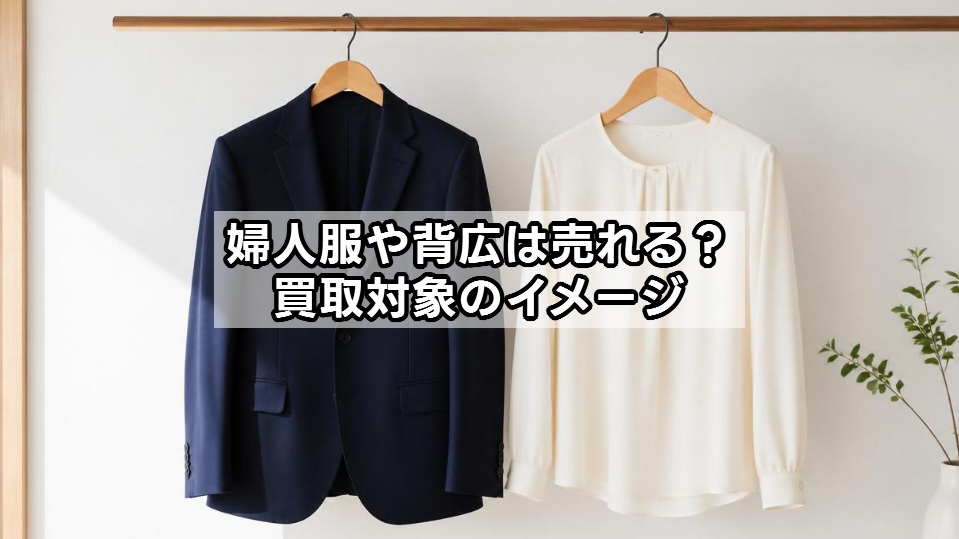 婦人服や背広は売れる？買取対象のイメージ