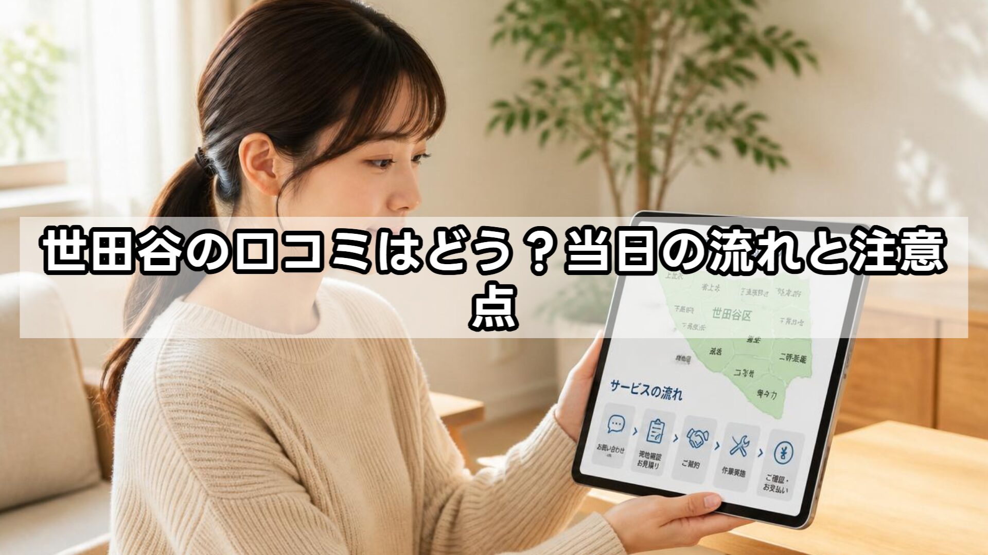 世田谷の口コミはどう？当日の流れと注意点