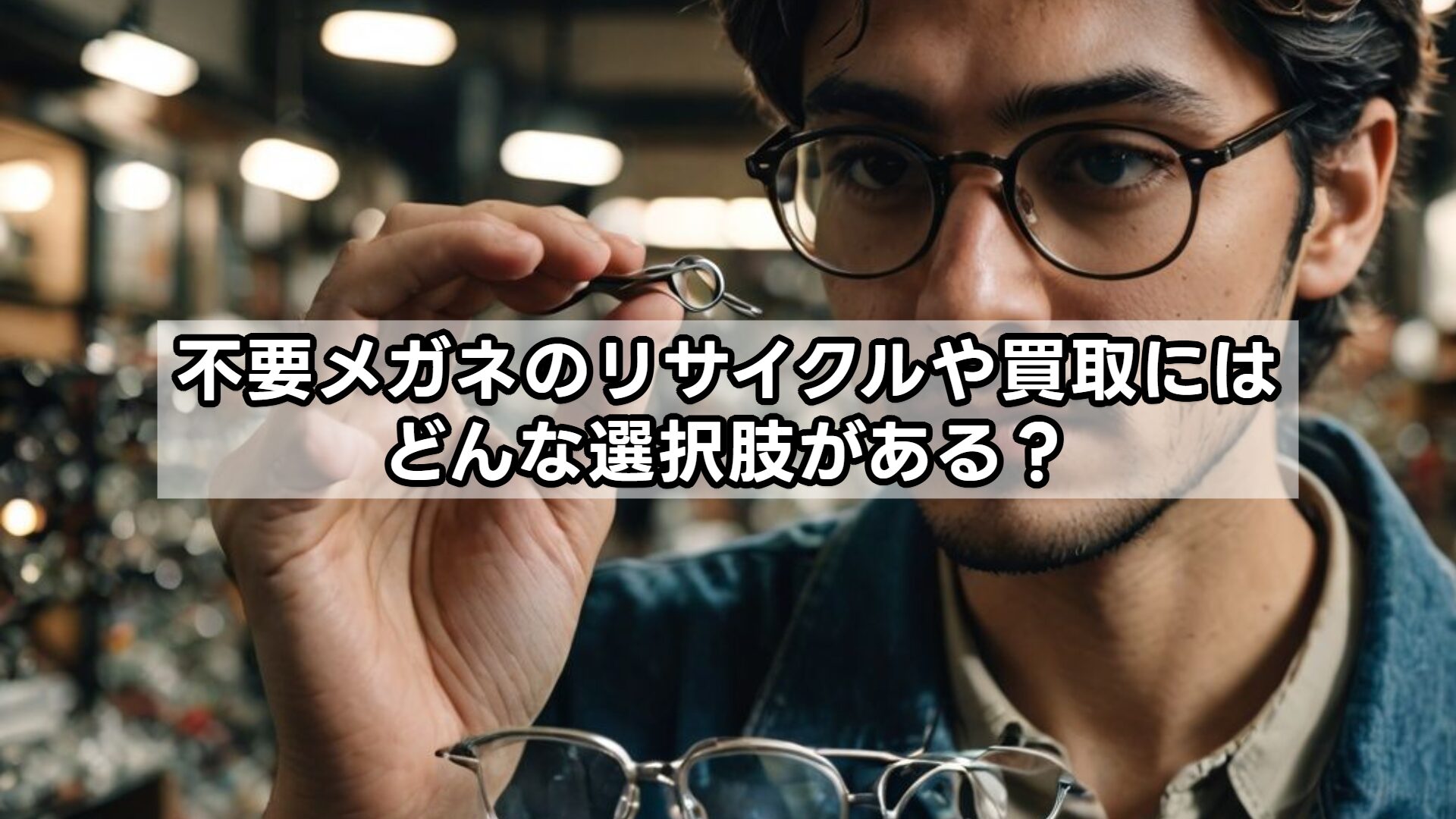 不要メガネのリサイクルや買取にはどんな選択肢がある？