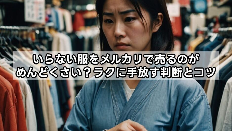 いらない服をメルカリで売るのがめんどくさい？ラクに手放す判断とコツ