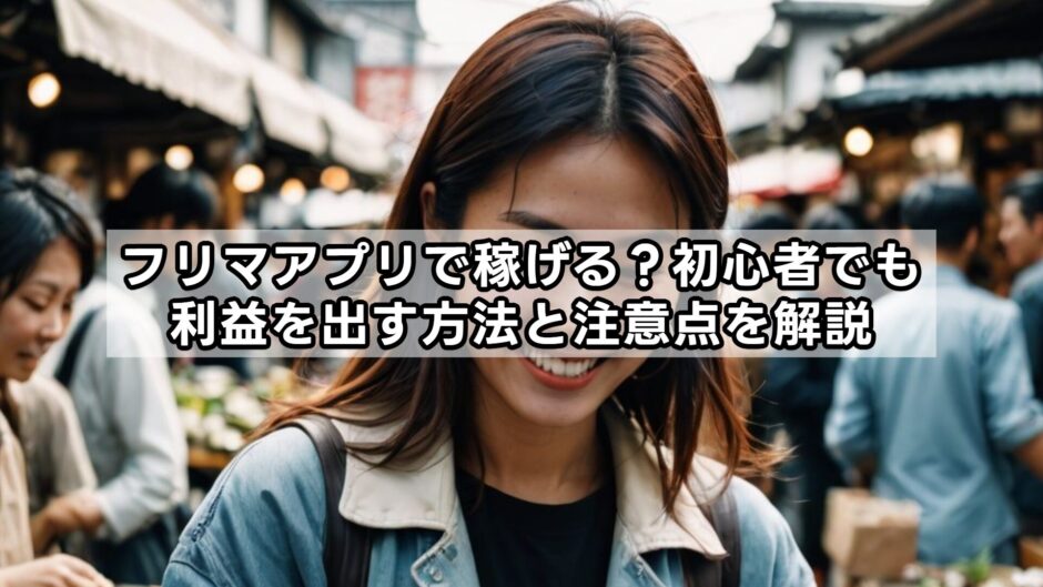 フリマアプリで稼げる？初心者でも利益を出す方法と注意点を解説