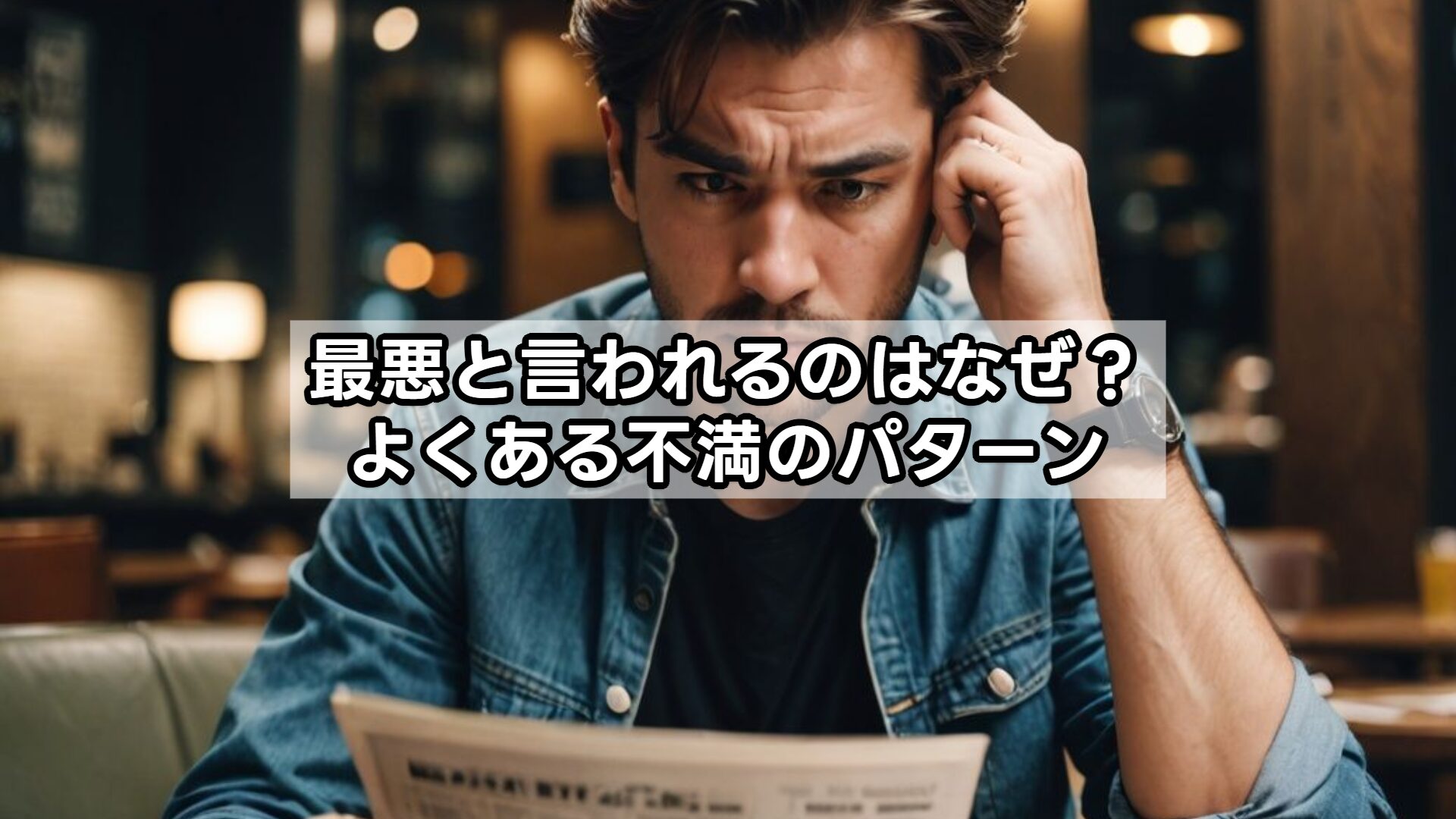 最悪と言われるのはなぜ？よくある不満のパターン