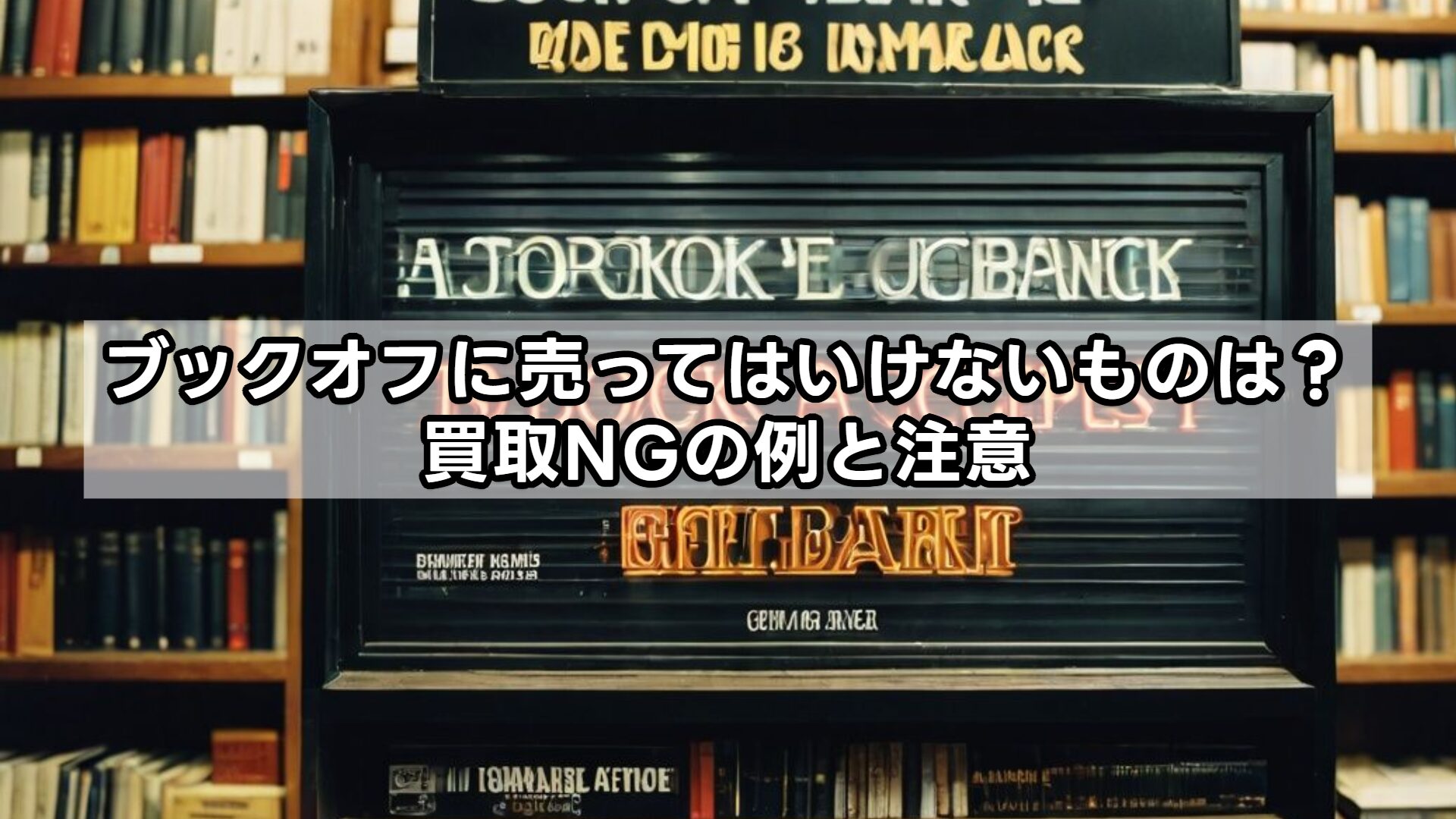 ブックオフに売ってはいけないものは？買取NGの例と注意