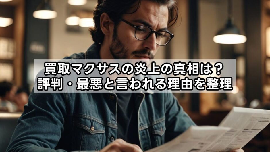 買取マクサスの炎上の真相は？評判・最悪と言われる理由を整理