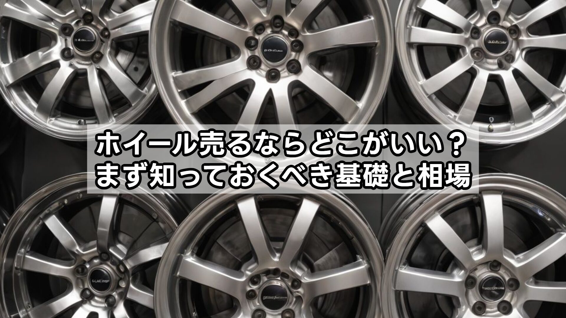 ホイール売るならどこがいい？まず知っておくべき基礎と相場