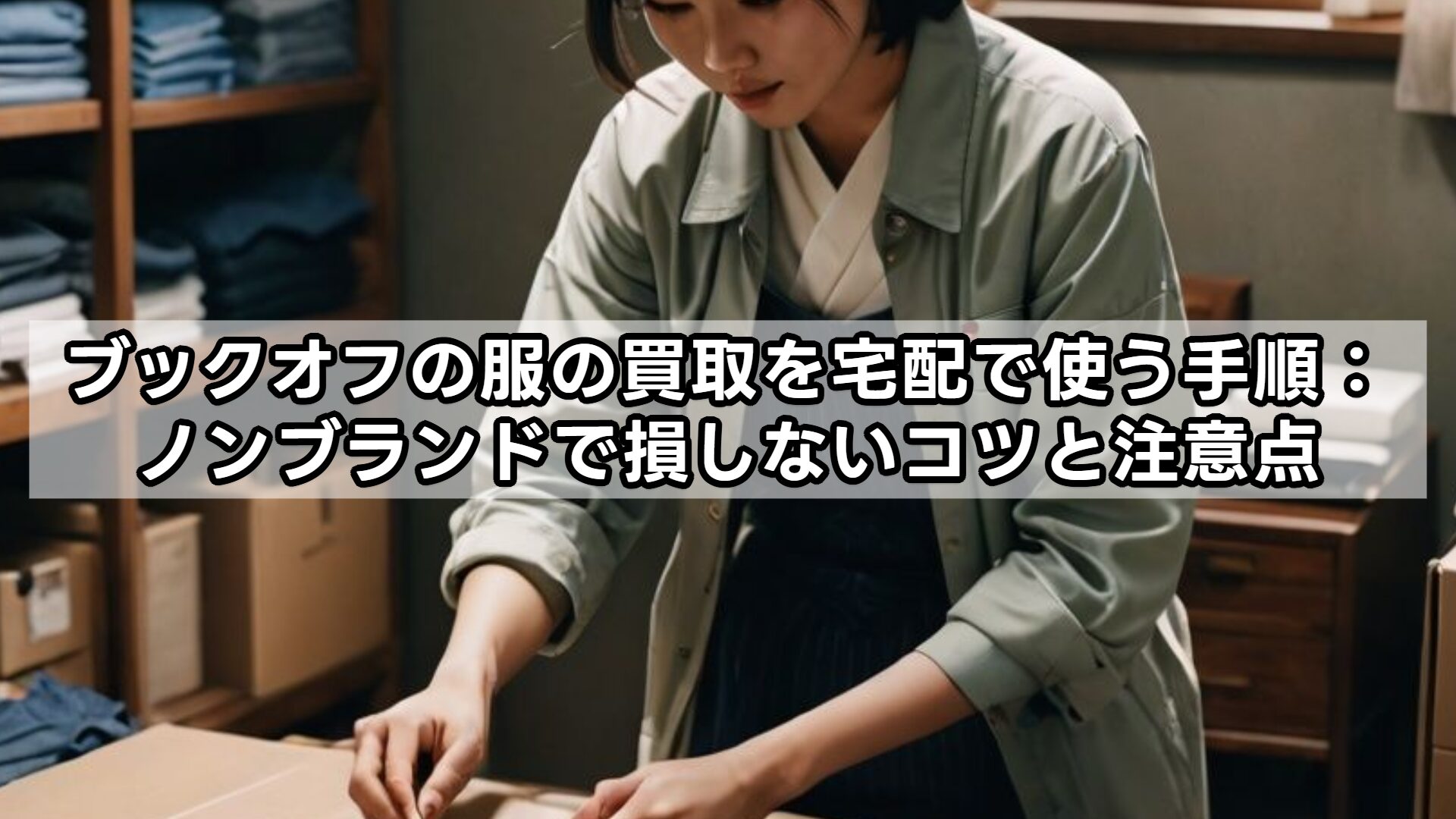 ブックオフの服の買取を宅配で使う手順：ノンブランドで損しないコツと注意点
