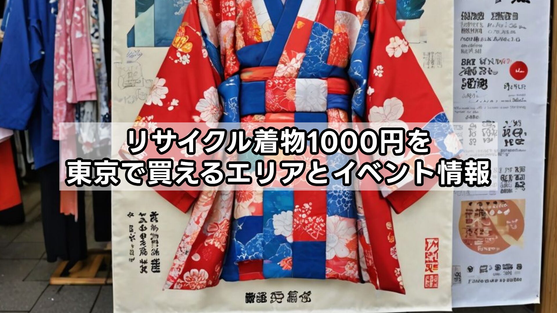 リサイクル着物1000円を東京で買えるエリアとイベント情報