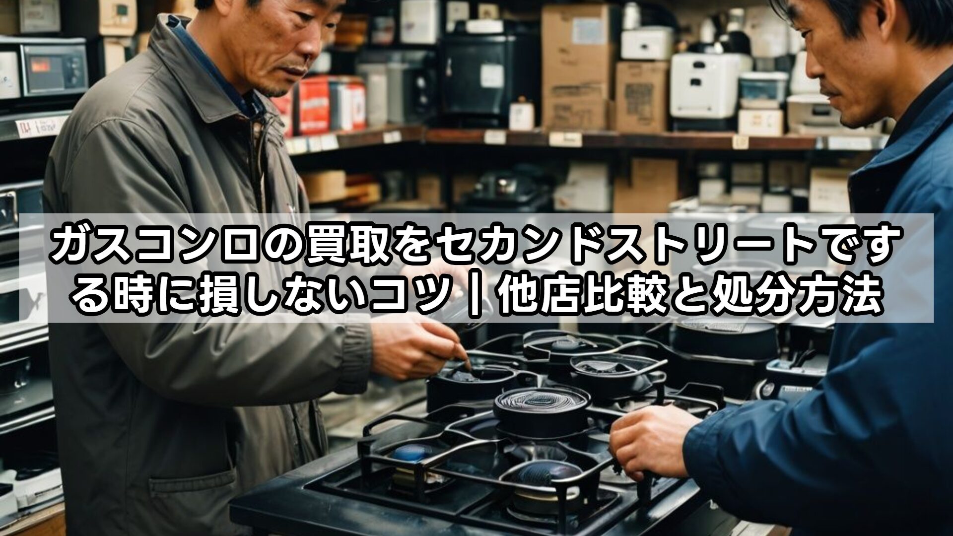 ガスコンロの買取をセカンドストリートでする時に損しないコツ｜他店比較と処分方法