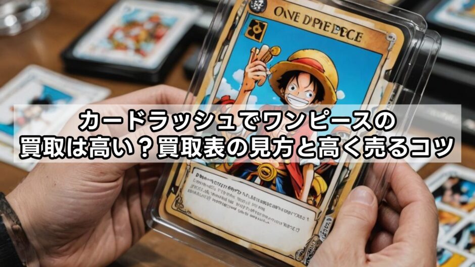 カードラッシュでワンピースの買取は高い？買取表の見方と高く売るコツ