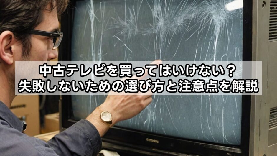 中古テレビを買ってはいけない？失敗しないための選び方と注意点を解説