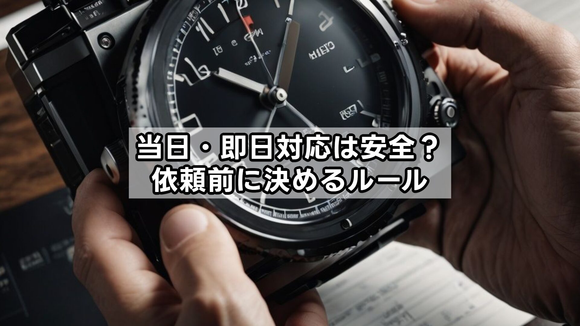 当日・即日対応は安全？依頼前に決めるルール