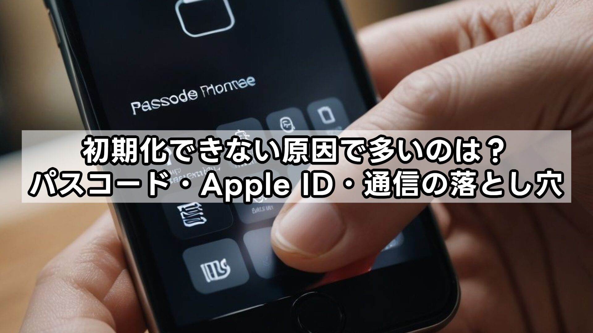 初期化できない原因で多いのは？パスコード・Apple ID・通信の落とし穴