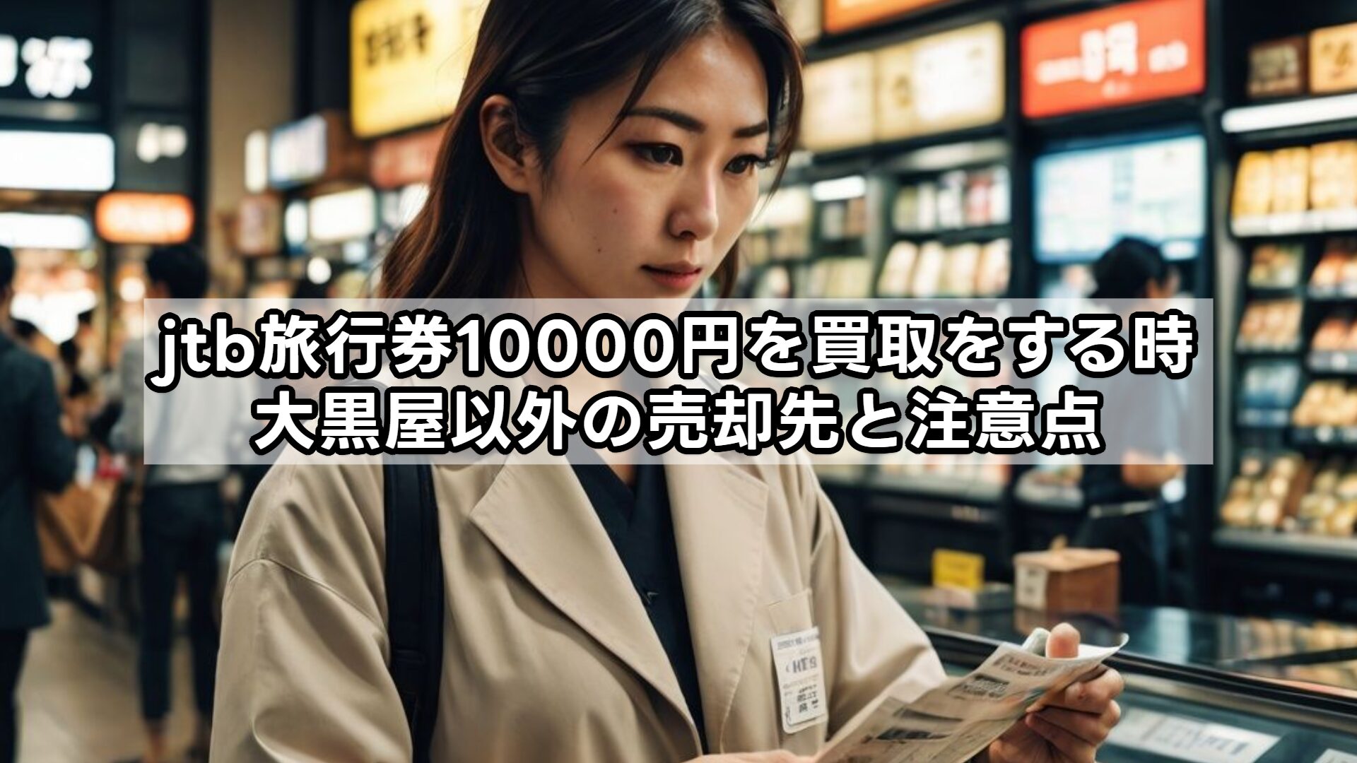 jtb旅行券10000円を買取をする時大黒屋以外の売却先と注意点