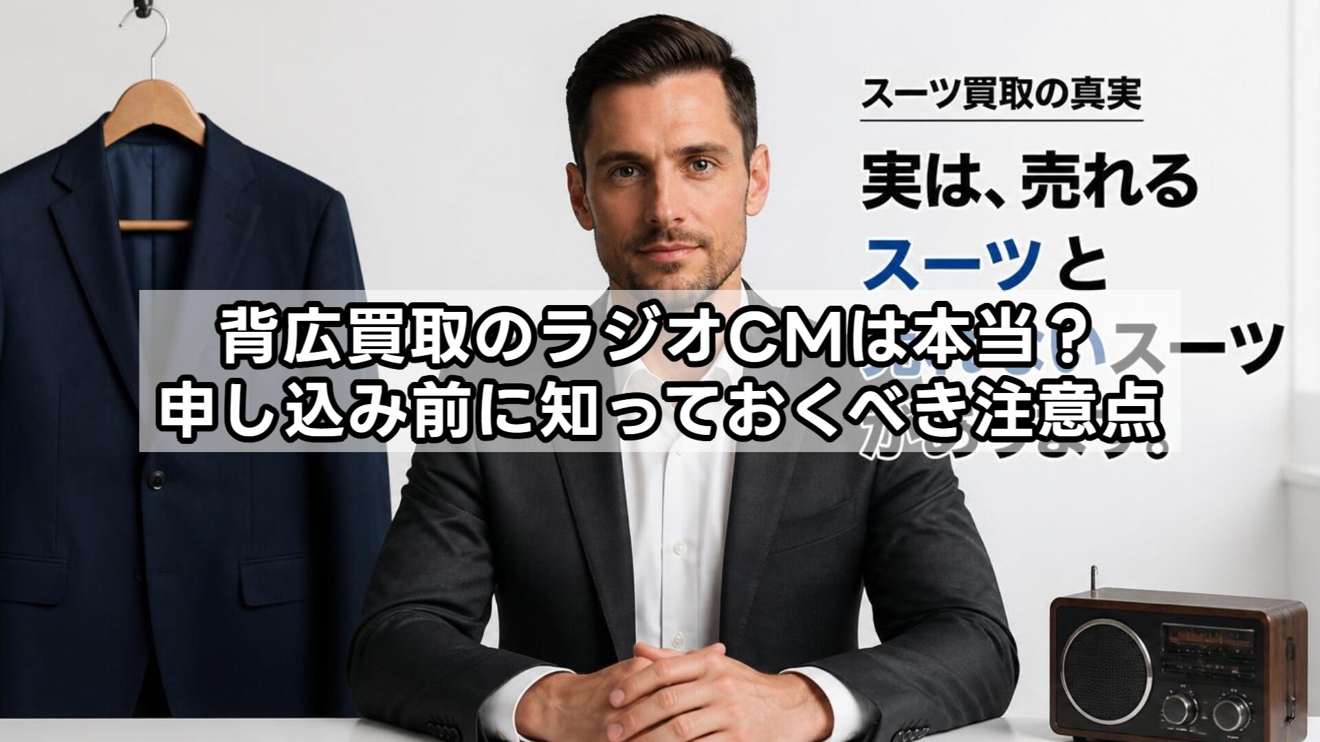 背広買取のラジオCMは本当？申し込み前に知っておくべき注意点