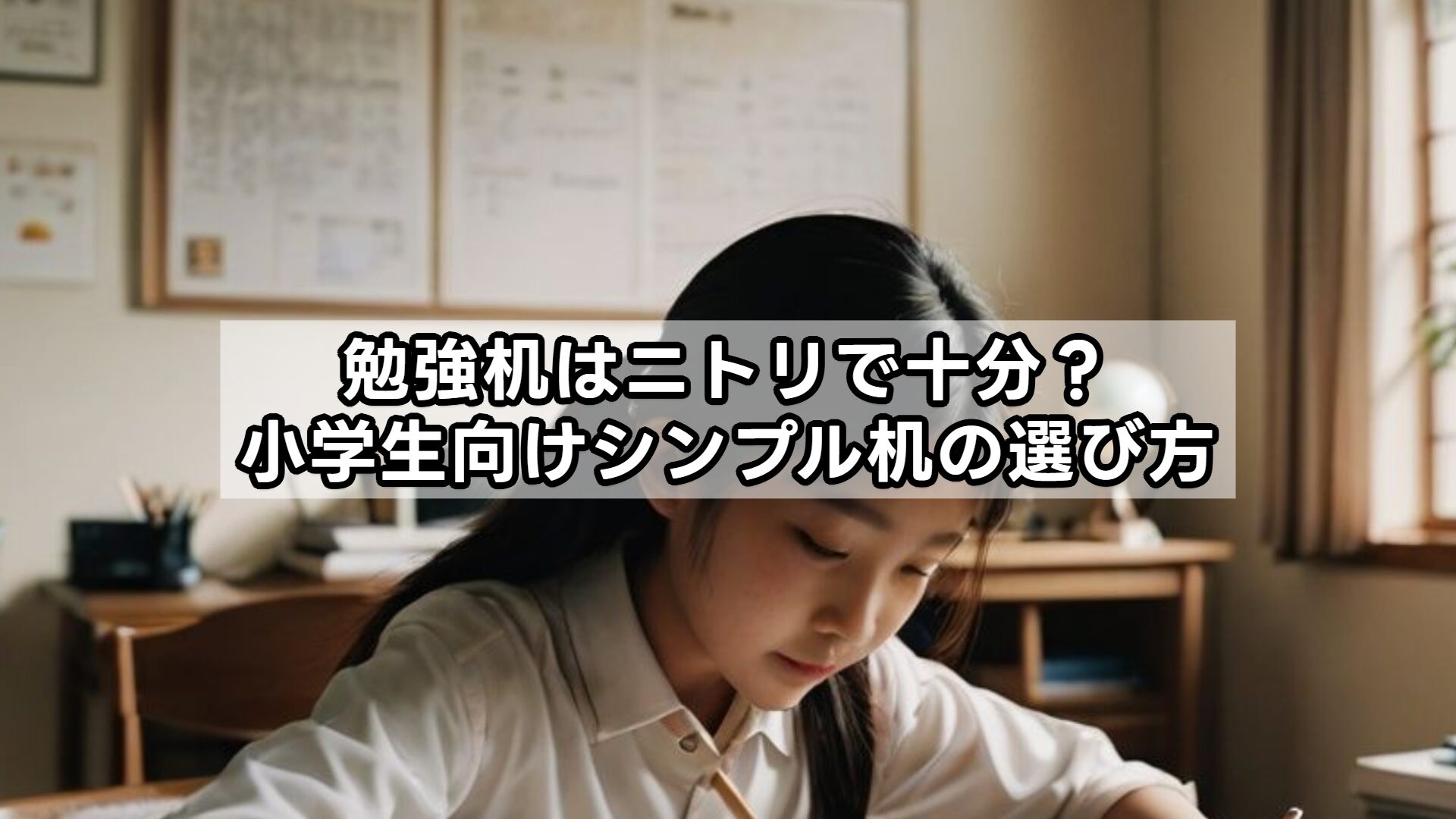 勉強机はニトリで十分？小学生向けシンプル机の選び方