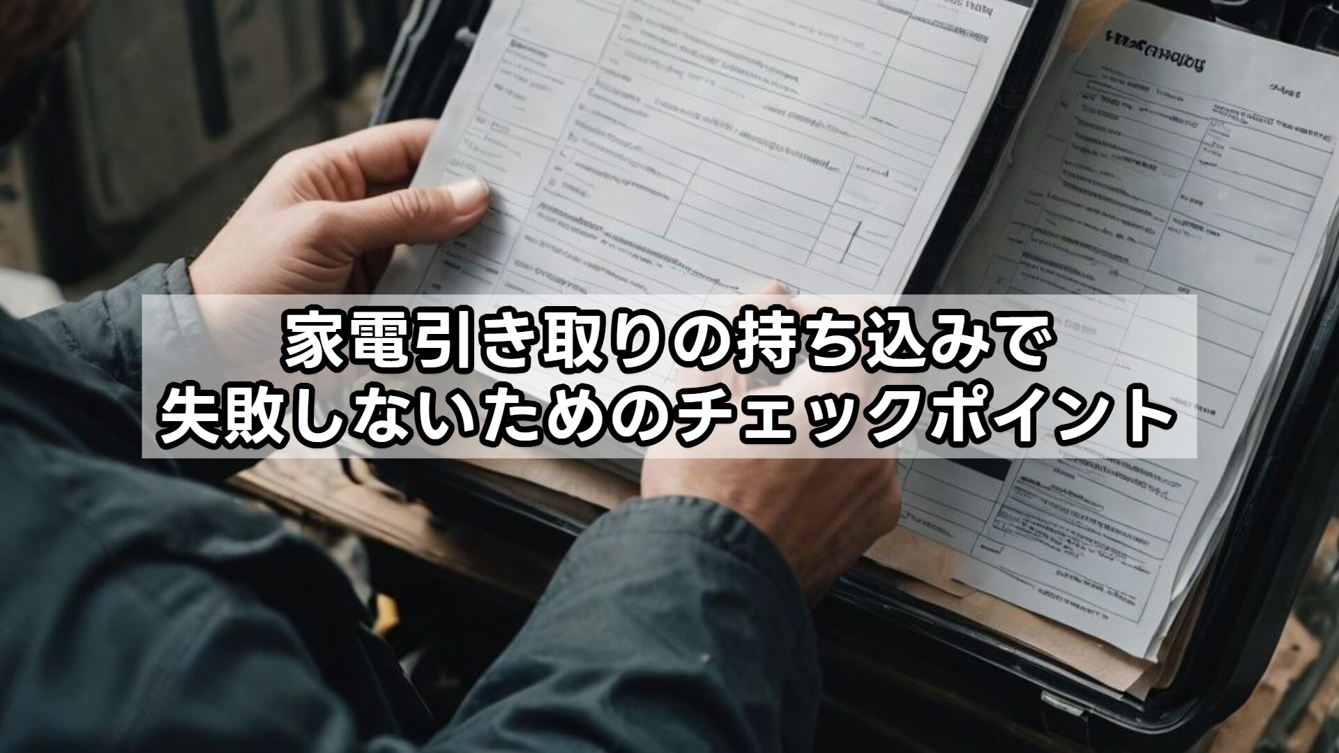 家電引き取りの持ち込みで失敗しないためのチェックポイント