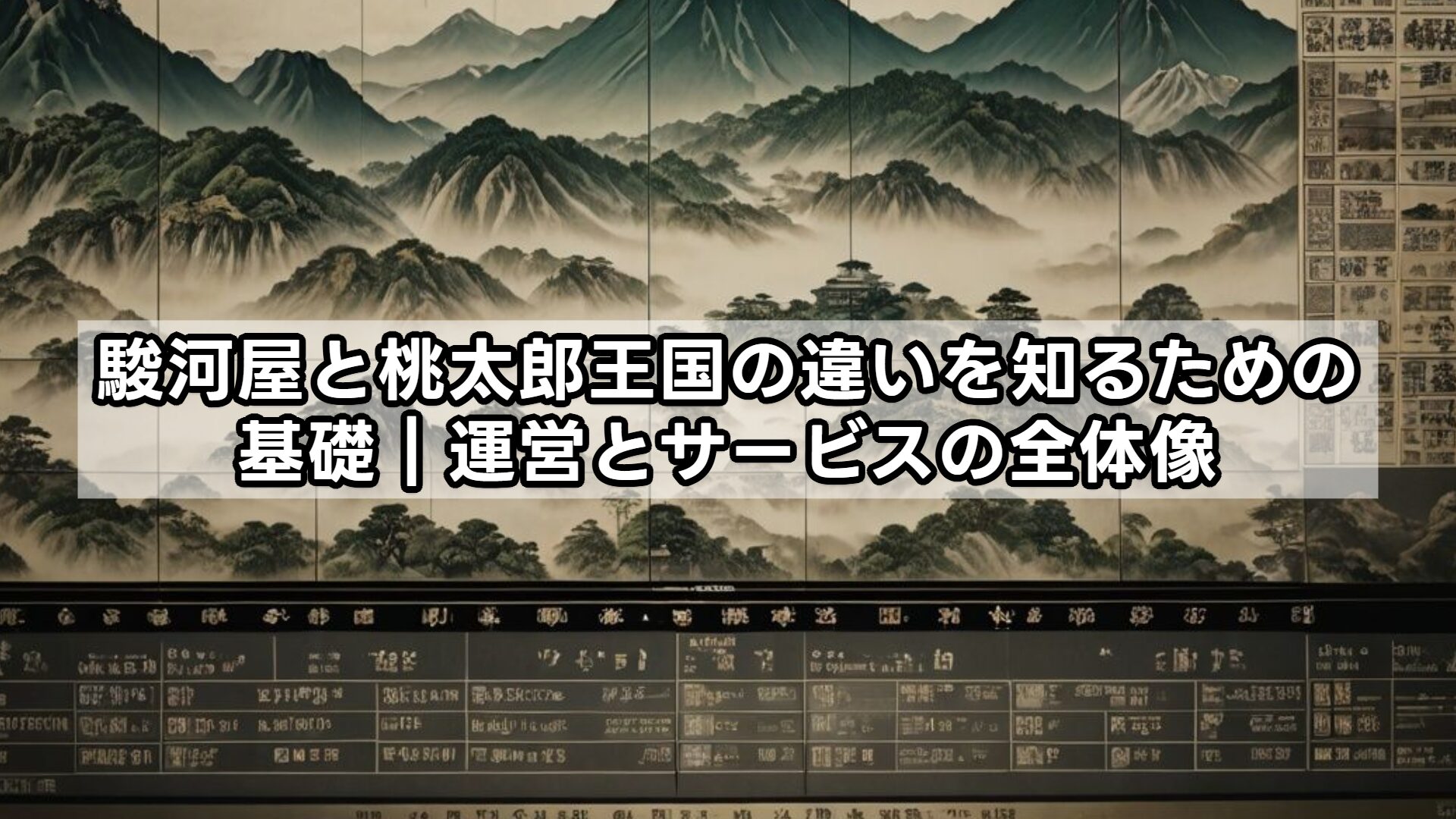駿河屋と桃太郎王国の違いを知るための基礎｜運営とサービスの全体像