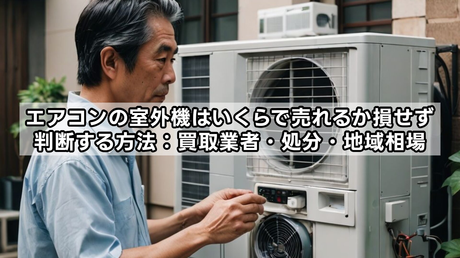 エアコンの室外機はいくらで売れるか損せず判断する方法：買取業者・処分・地域相場
