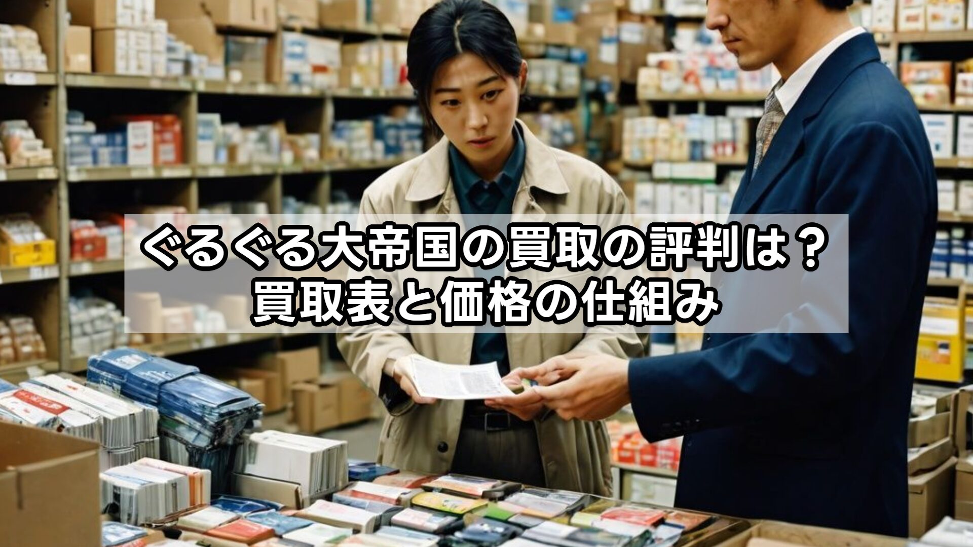 ぐるぐる大帝国の買取の評判は？買取表と価格の仕組み