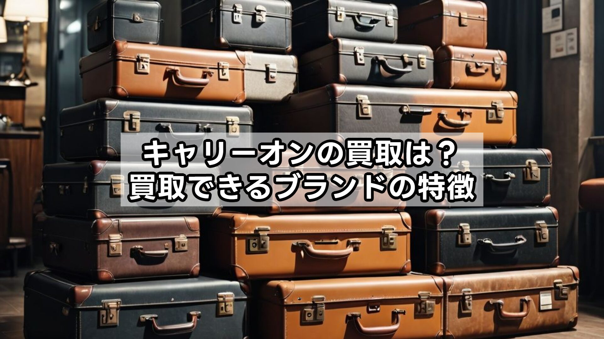 キャリーオンの買取は？買取できるブランドの特徴