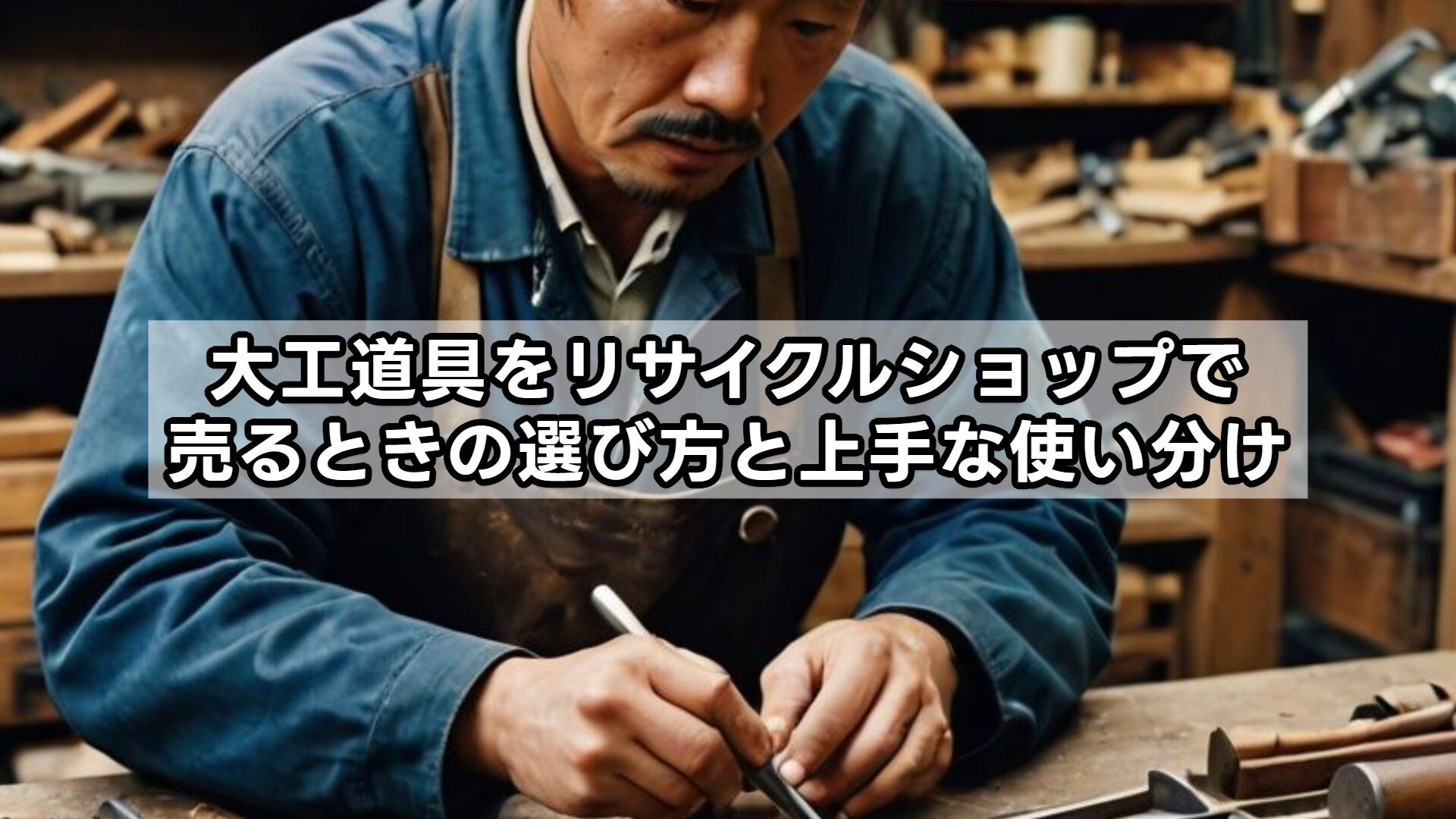 大工道具をリサイクルショップで売るときの選び方と上手な使い分け
