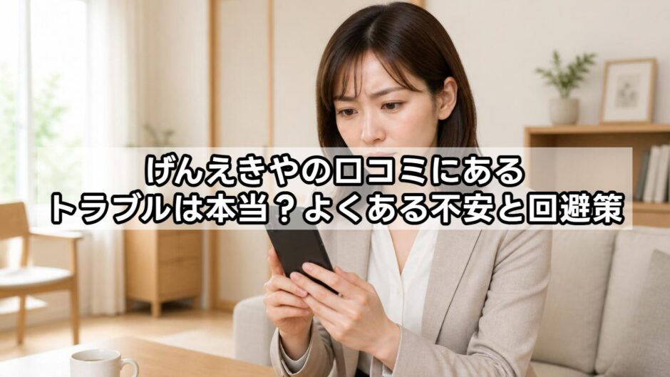 げんえきやの口コミにあるトラブルは本当？よくある不安と回避策