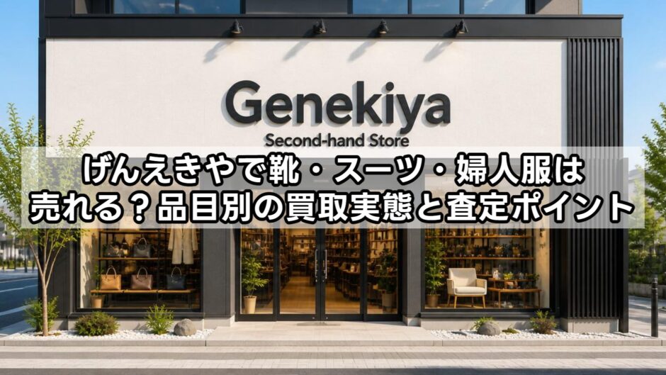 げんえきやで靴・スーツ・婦人服は売れる？品目別の買取実態と査定ポイント