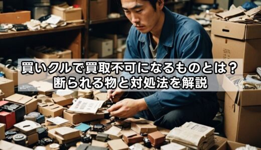 買いクルで買取不可になるものとは？断られる物と対処法を解説