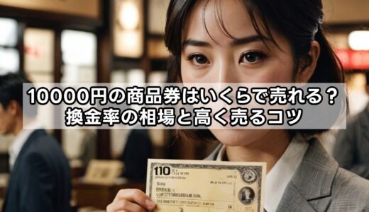 10000円の商品券はいくらで売れる？換金率の相場と高く売るコツ