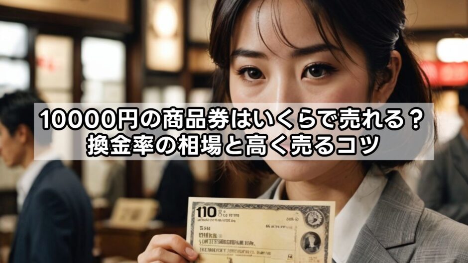 10000円の商品券はいくらで売れる？換金率の相場と高く売るコツ