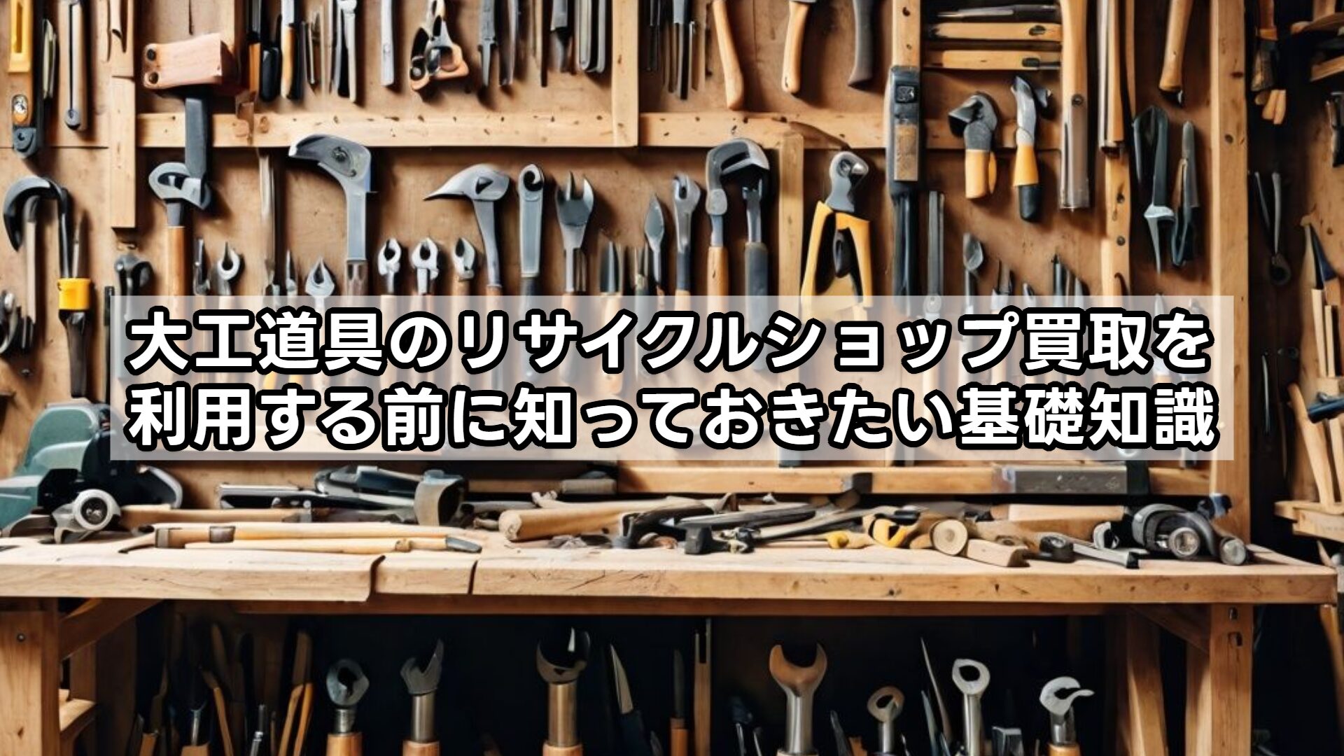 大工道具のリサイクルショップ買取を利用する前に知っておきたい基礎知識