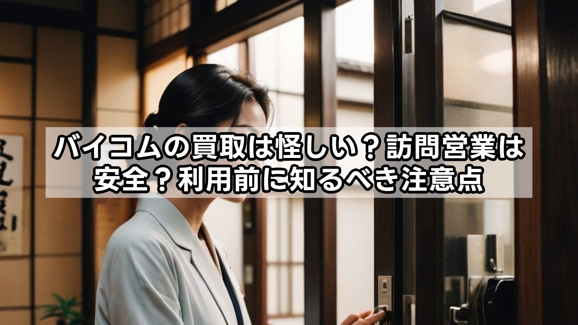 バイコムの買取は怪しい？訪問営業は安全？利用前に知るべき注意点