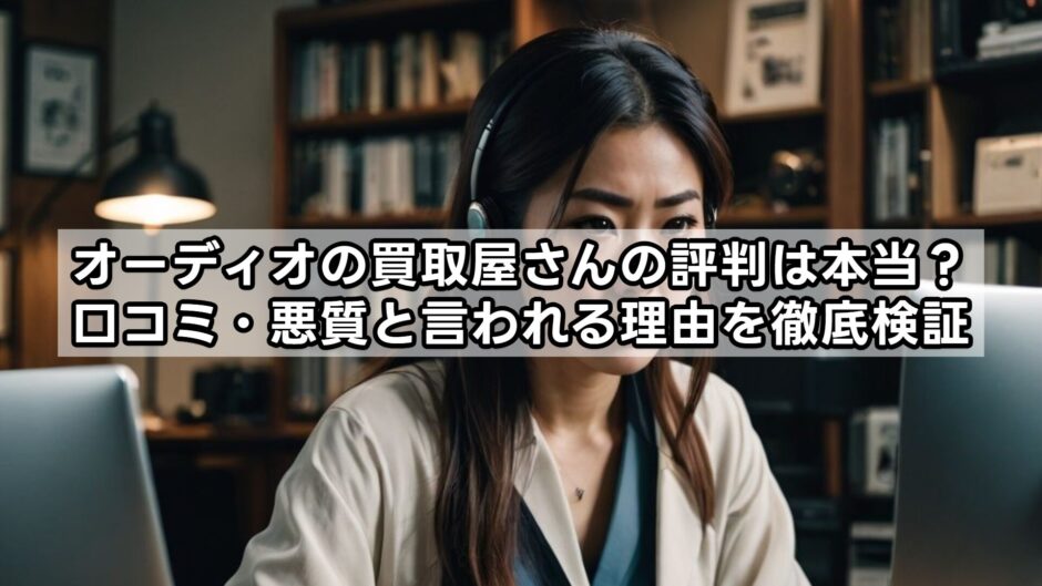 オーディオの買取屋さんの評判は本当？口コミ・悪質と言われる理由を徹底検証