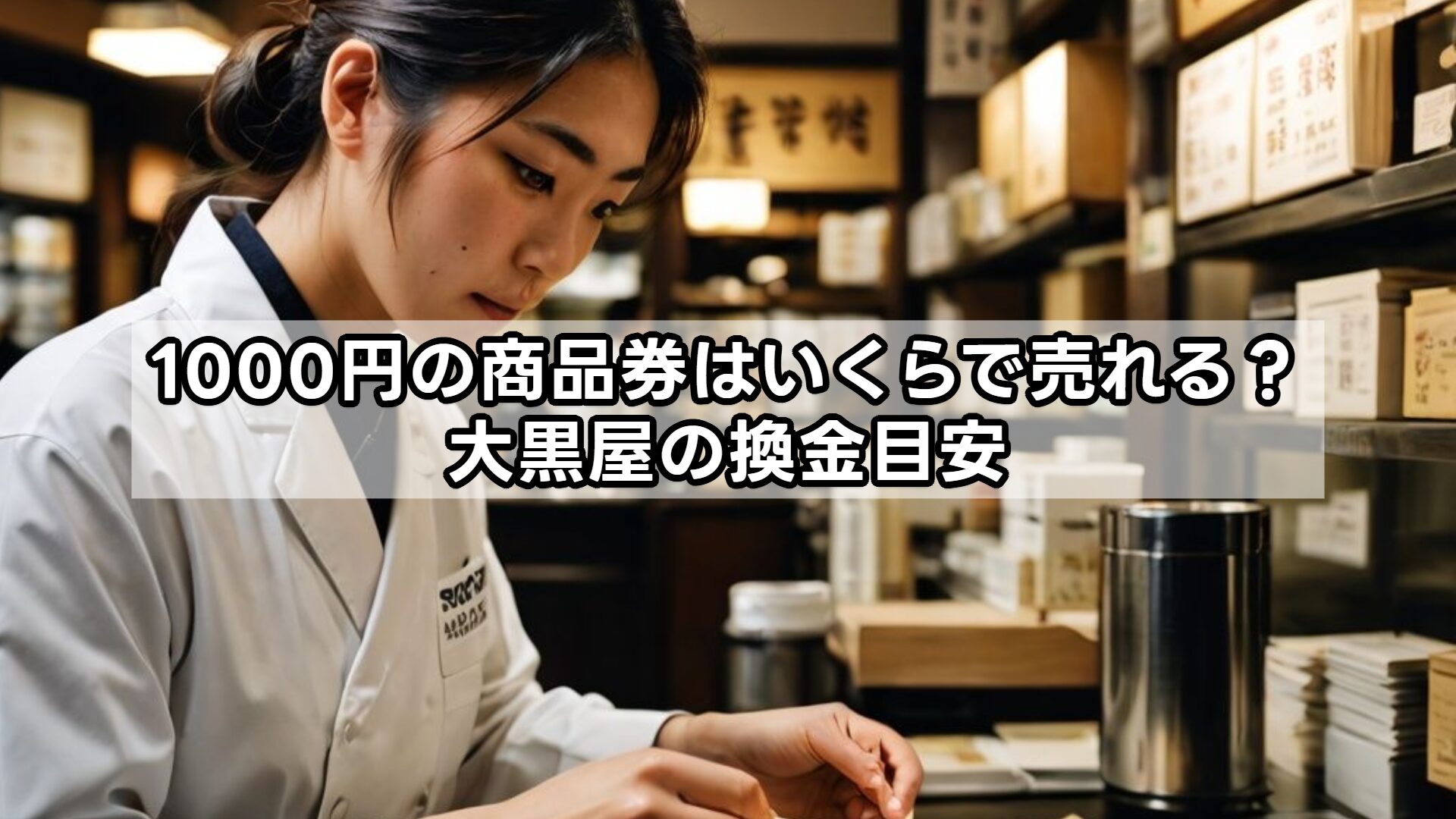 1000円の商品券はいくらで売れる？大黒屋の換金目安