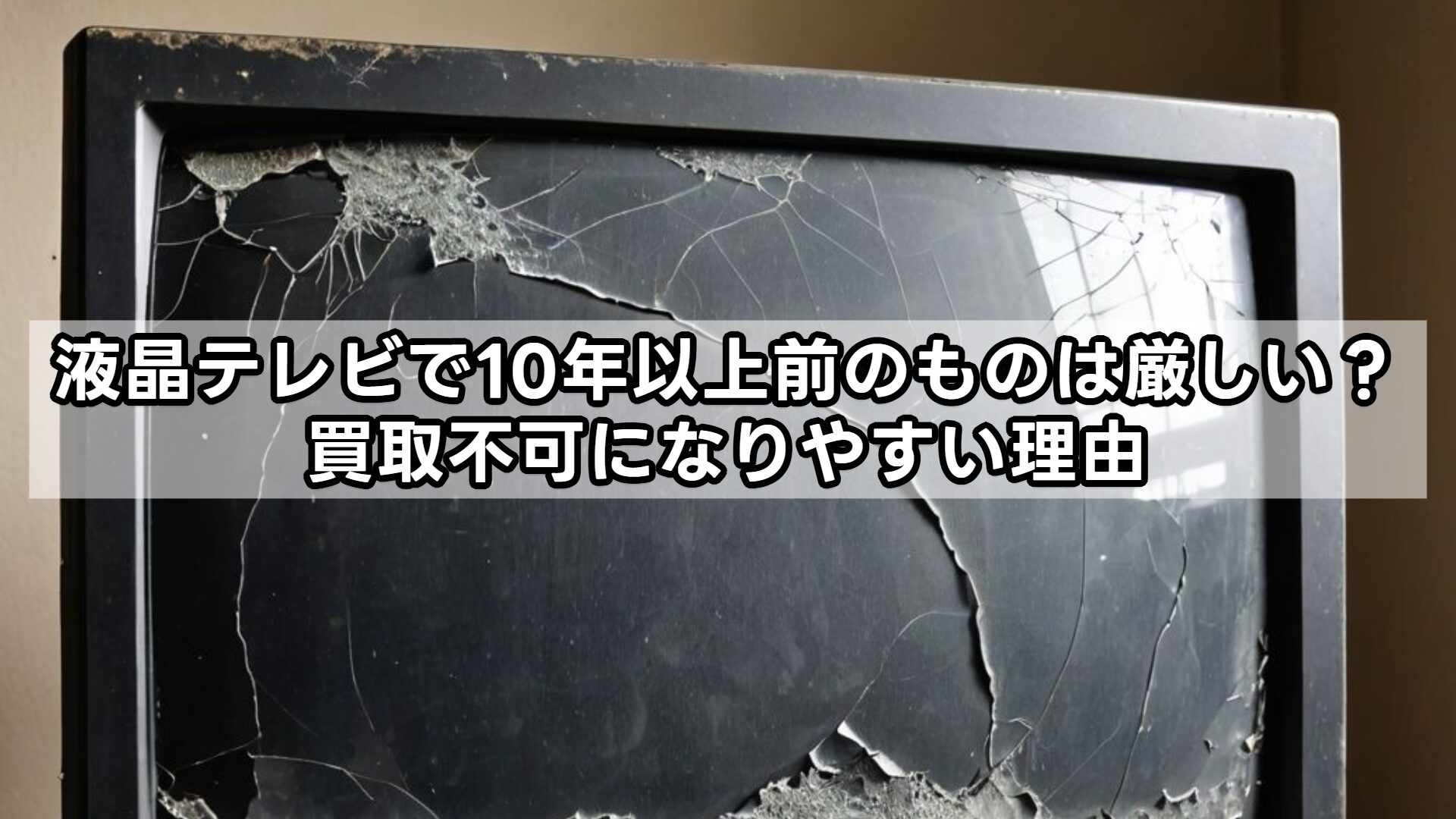 液晶テレビで10年以上前のものは厳しい？買取不可になりやすい理由