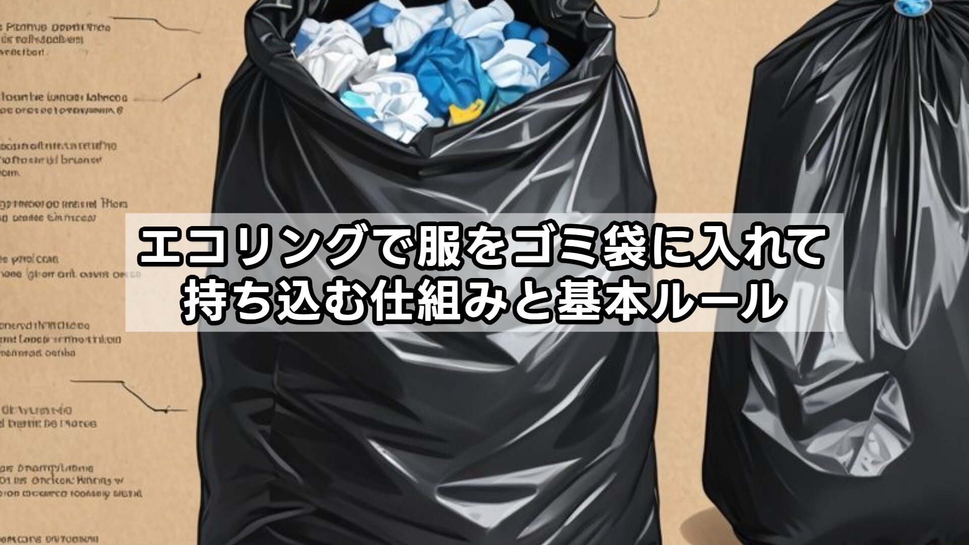 エコリングで服をゴミ袋に入れて持ち込む仕組みと基本ルール