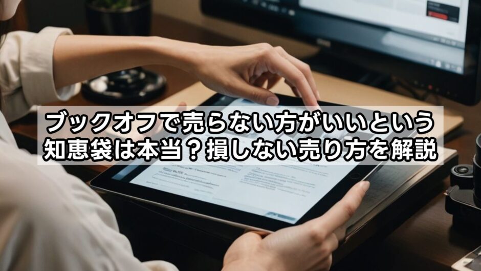 ブックオフで売らない方がいいという知恵袋は本当？損しない売り方を解説