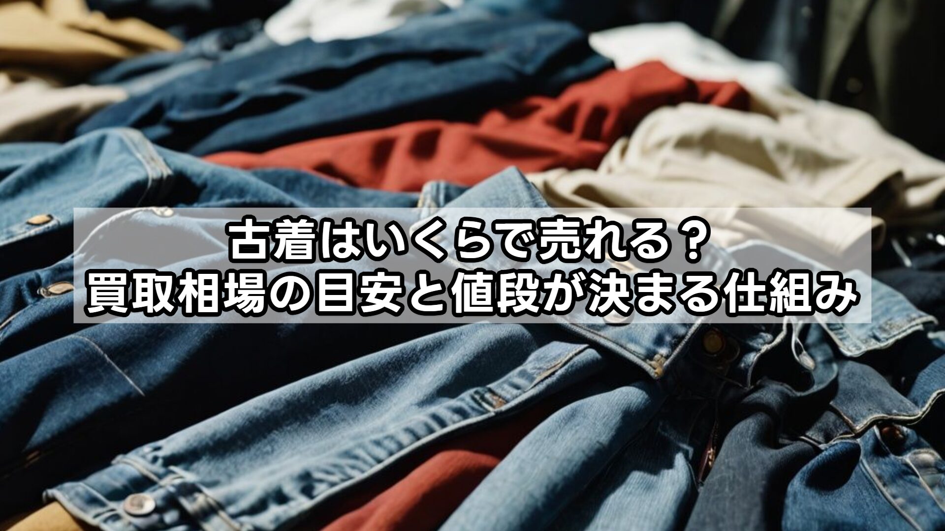 古着はいくらで売れる？買取相場の目安と値段が決まる仕組み