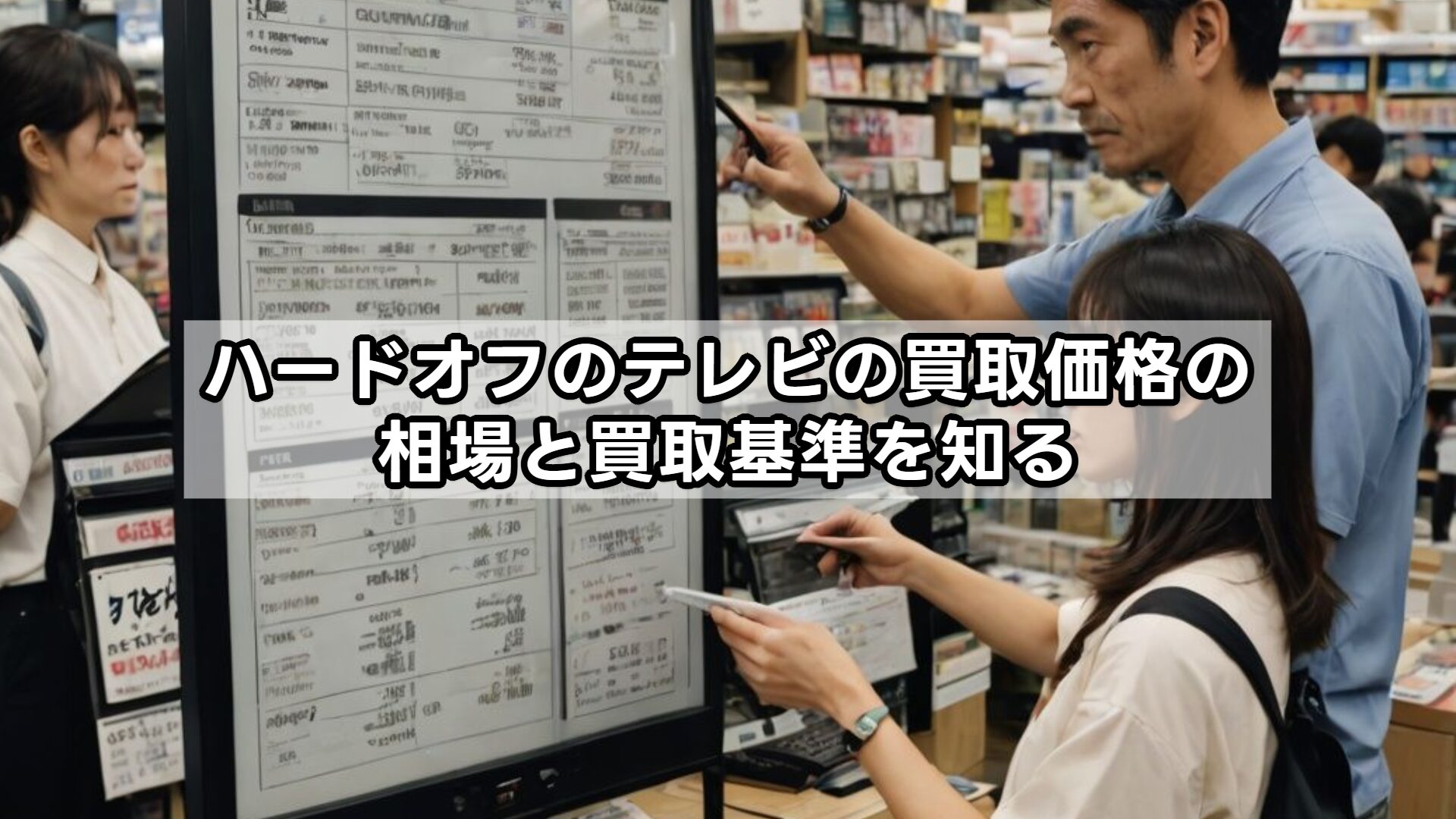 ハードオフのテレビの買取価格の相場と買取基準を知る
