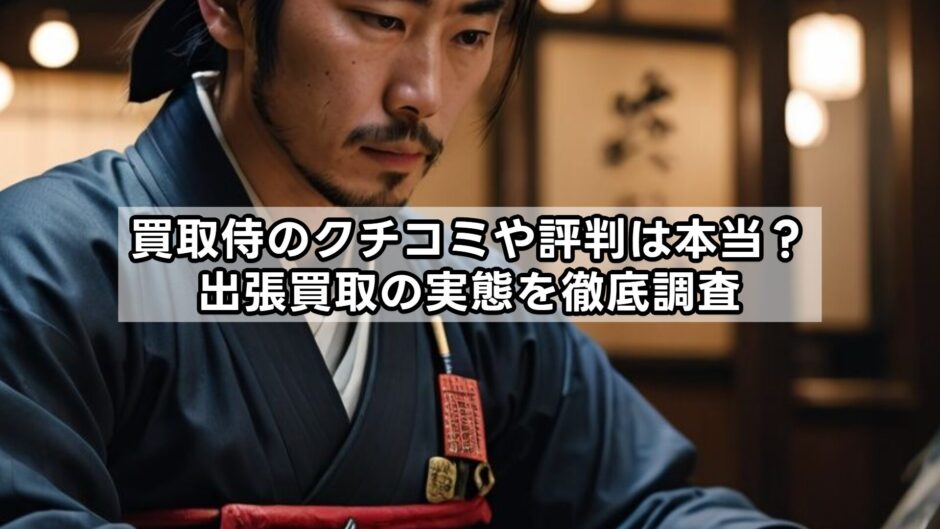 買取侍のクチコミや評判は本当？出張買取の実態を徹底調査
